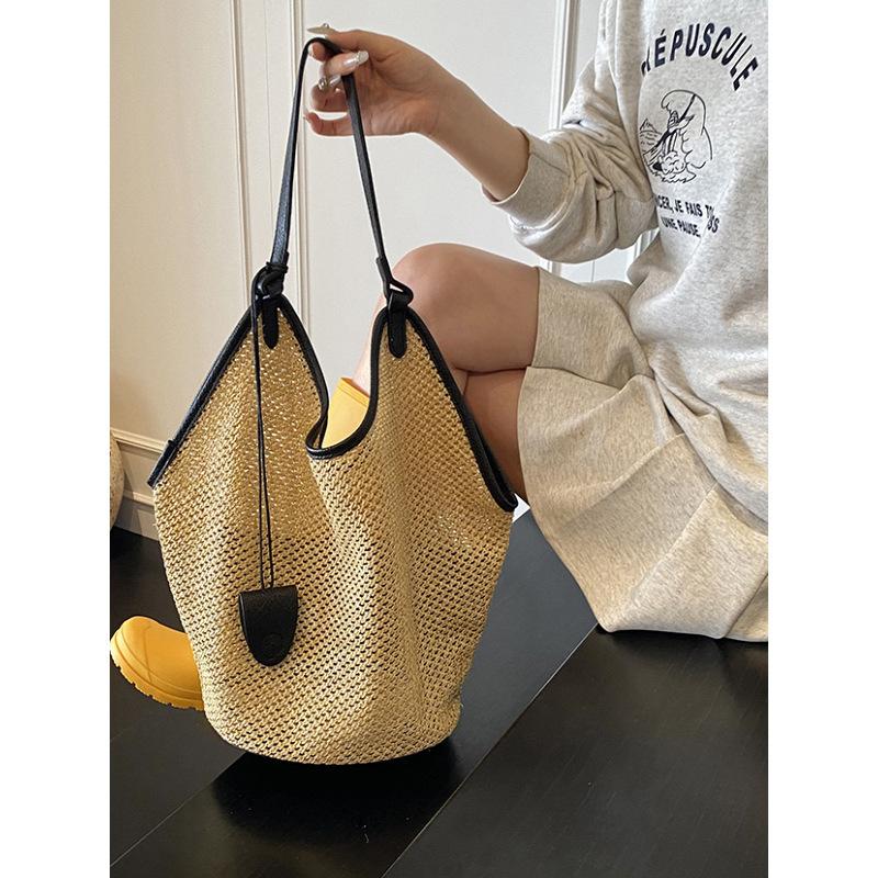 Beach Bag Large Capacity Summer Woven New Work Commuter Shoulder Bag Simple Niche