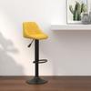 Day and Night - Day and Night Mustard Yellow Velvet Kitchen Stool