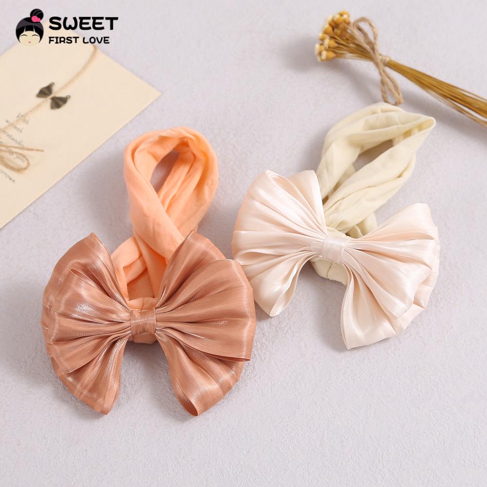 Niansheng Silk Bow Children's Headband - Soft Nylon Cute Princess Accessory