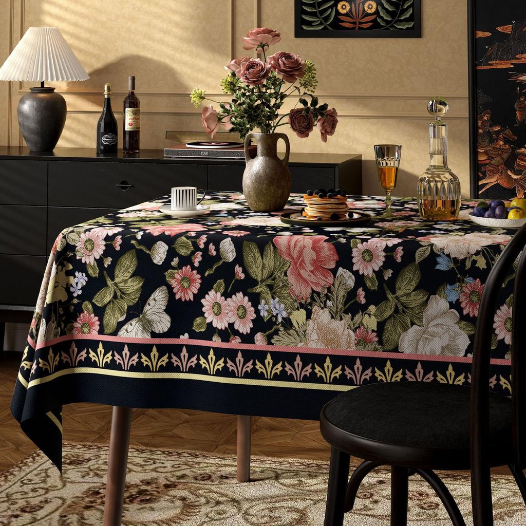 Dining Table Tablecloth Waterproof, Oil-Proof, Wash-Free And Anti-Scalding Pvc Light Luxury High-End Coffee Table Cloth Desktop Tablecloth Cover Cloth