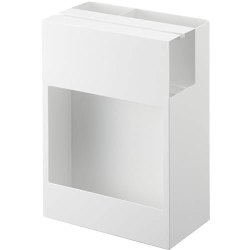 Yamazaki Cleaner Tool Organizer, White, Approx. W20 X D12 X H28cm, Tower Shape, Keeps Cleaning Tools Organized, Perfect for Storage, 5516