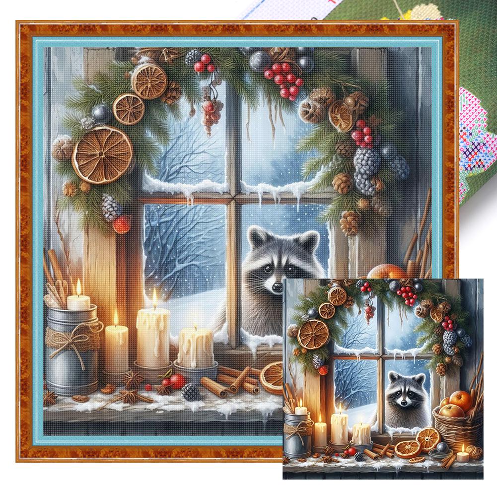 Winter Printed Cross Stitch Kit DIY 11CT Embroidery Craft Set Home Decoration