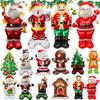 Christmas Foil Balloon Giant Santa Claus Gingerbread Man Decor Balloon Aluminum Foil Balloon For Xmas Party Air Globos Supplies