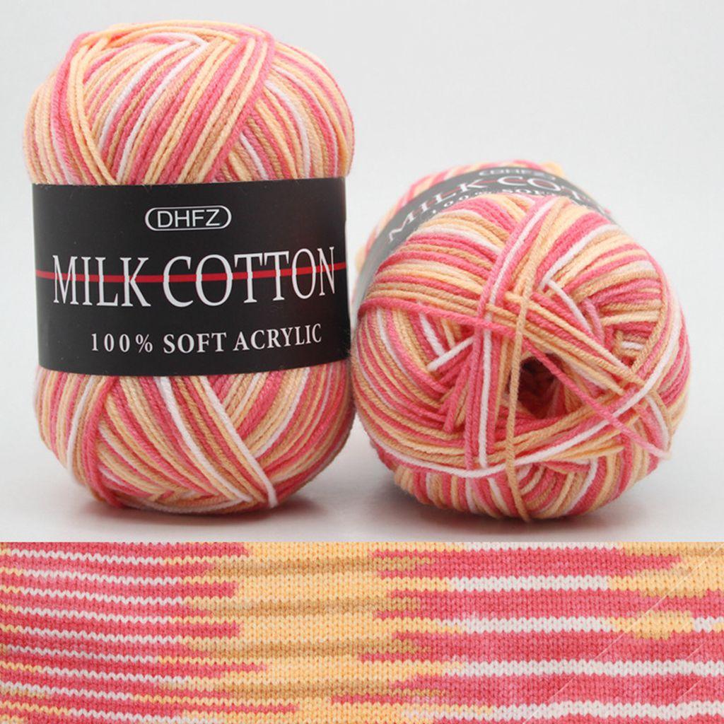 50g/roll Double Knitting DIY Crafts Warm Sewing Supplies Knitting Thread Knitted Yarn Milk Cotton