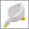 WON 1 Piece Yellow Duck Shape Soap Box Cartoon Soap Dish Drainable Soap Holder Soap Container Ceramics Soap Dish For Tray Bathro