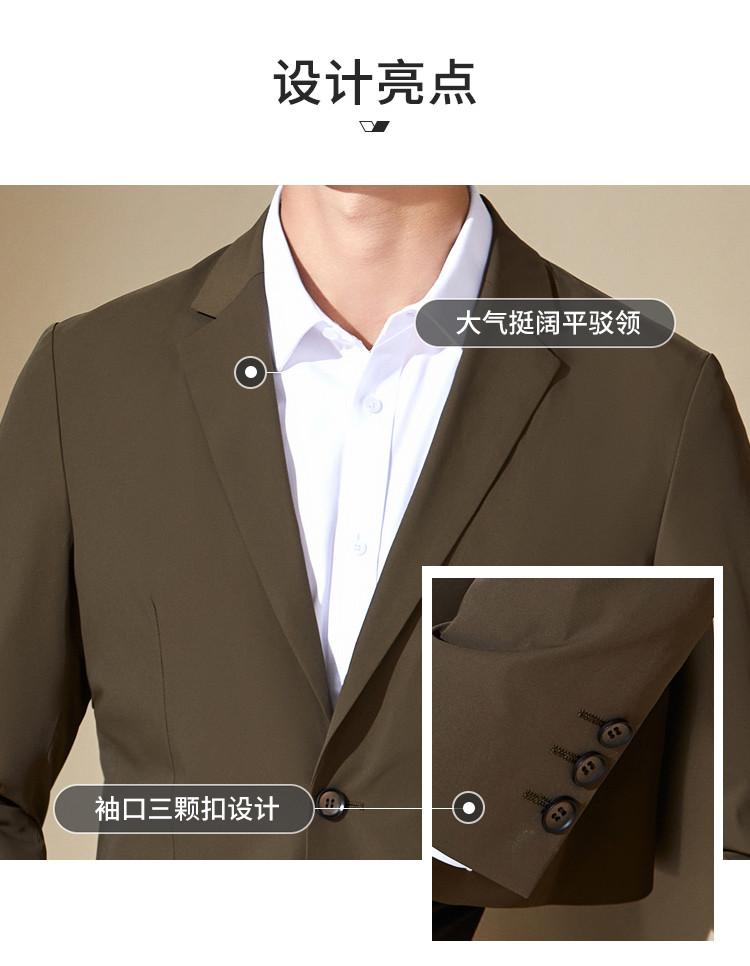[Sleek and stylish, easy to maintain] Simple solid color suit for men's business and leisure, single west, not easily wrinkled suit jacket