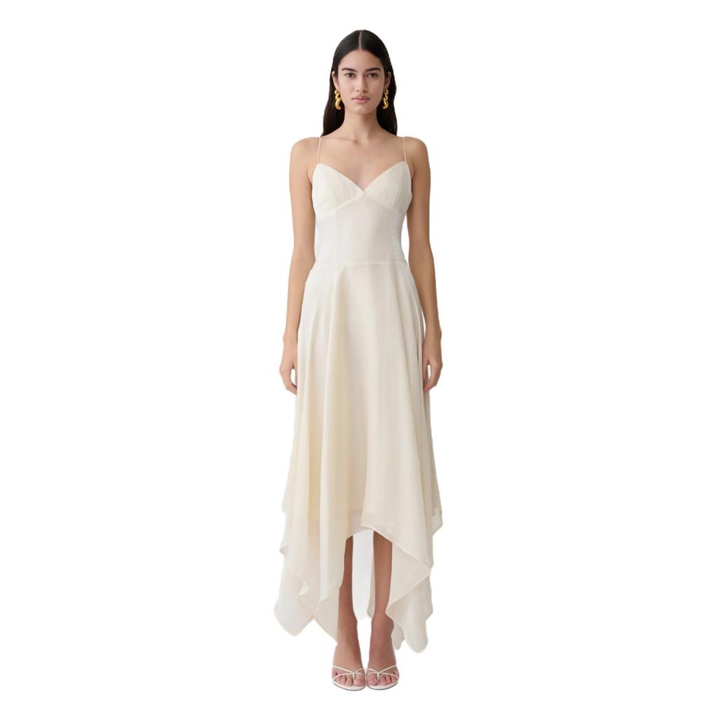 Women's New Sexy Suspender Skirt V-neck Halter Waist French European and American Satin Dress Wholesale