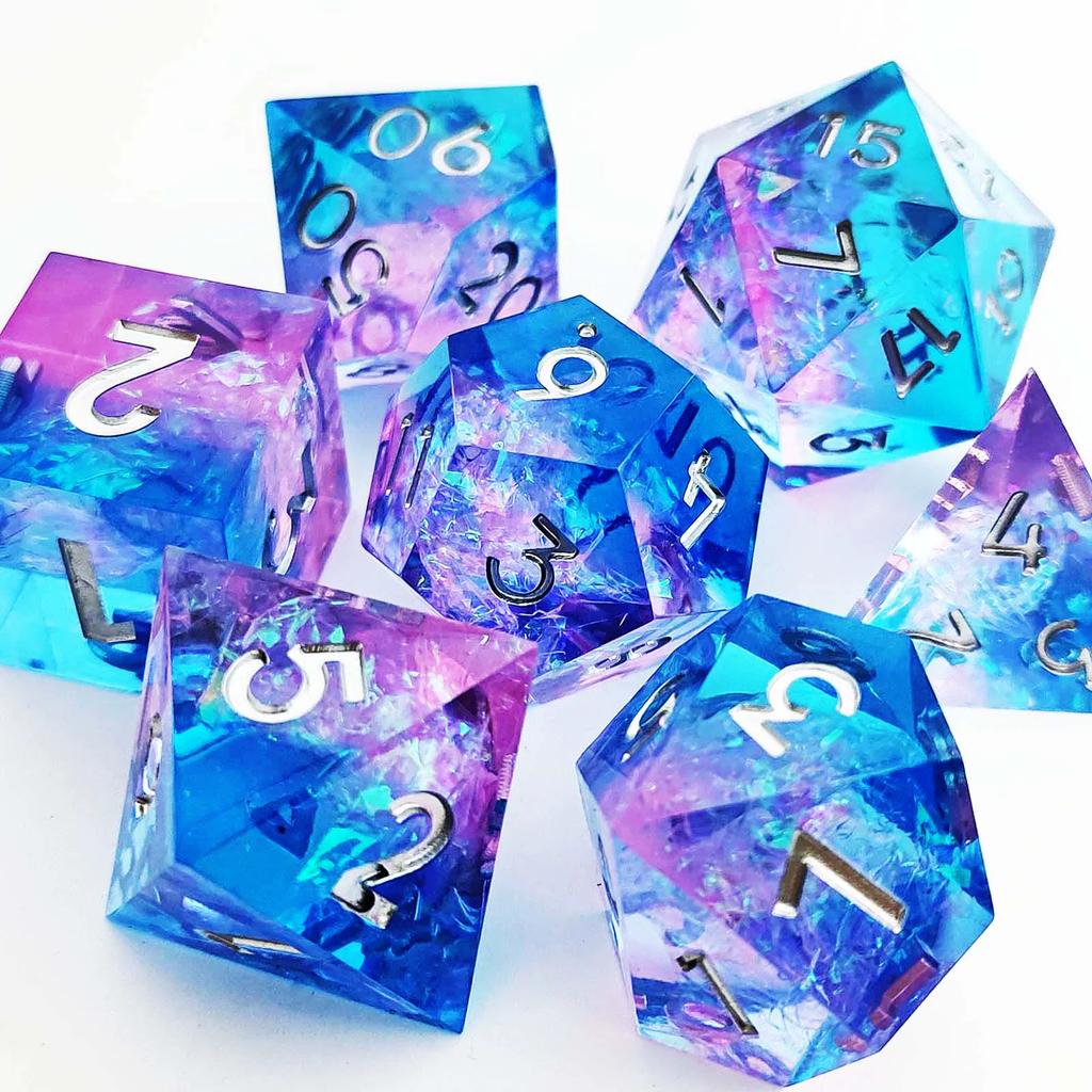 Transparent Resin DND Dice Set Dungeons & Dragons D20 Cthulhu Polyhedron Dice COC Running Group Board Game