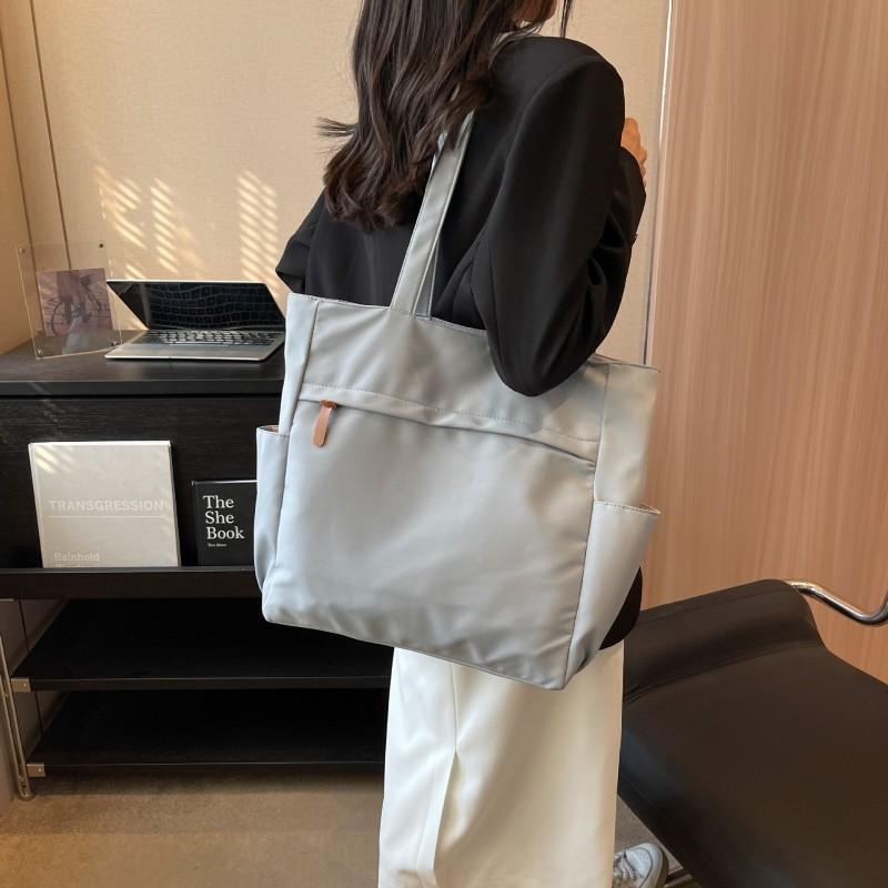 All-matching Women's Tote Bag Nylon Shoulder Large-capacity Commuting Casual Solid Color Simple Portable Female