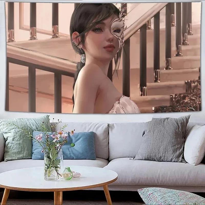 

Сексуальная аниме красота гобелен офис гостиная гобелен украшение стены дома гобелен 100x75cm