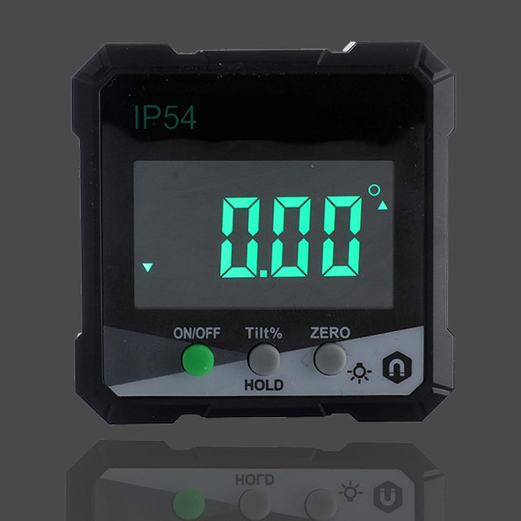 Inclinomètre numérique 4x90 degrés Mesure IP54 Écran LCD Affichage numérique magnétique Mètre d'angle Jauge