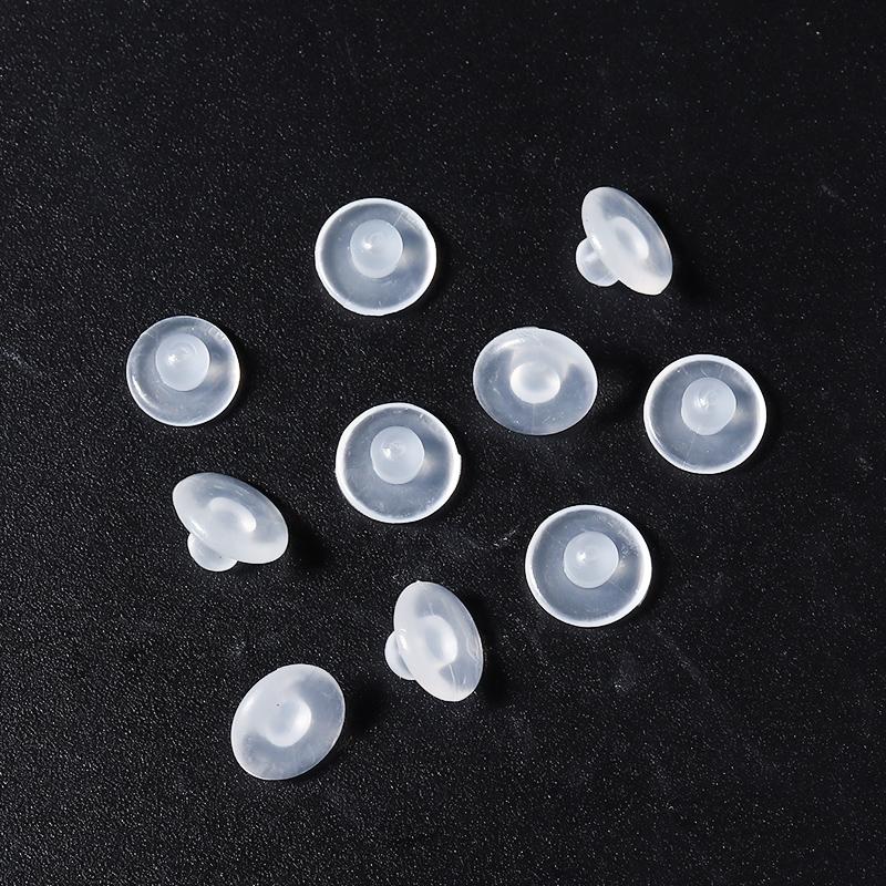 10pcs/lot Silicone Earring Clip Pad Cushion Transparent Earrings Plugs Anti-pain Pad for Jewelry Making Supplies DIY Accessories
