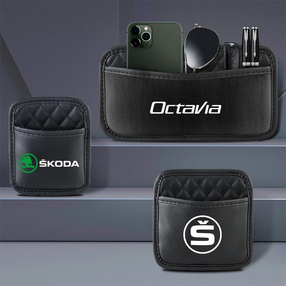 Car Storage Bags Seat Back Side Door Stowing Tidying Pocket For Skoda Octavia S Kodiaq Fabia Kamiq Karoq Rapid Scala Kami A7 VII