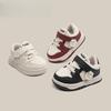 Spring/Autumn Korean Style Toddler Shoes for Boys, White Sneakers, Walking Shoes, Children's Sports Shoes, Unisex Skateboard Shoes.