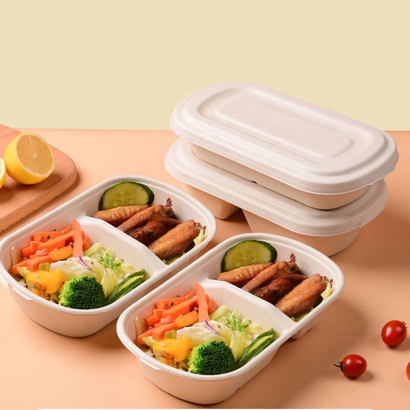 Compostable Sugarcane Pulp Food Containers with Lids