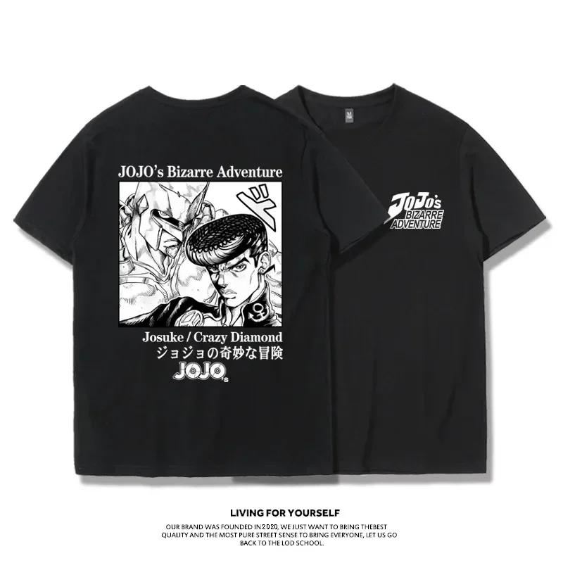 Módní Jojo Bizarre Adventure Tričko s krátkým rukávem Vaporwave Estetické tričko Jotaro Harajuku Y2k Tričko Oversized Muži Dámské Topy