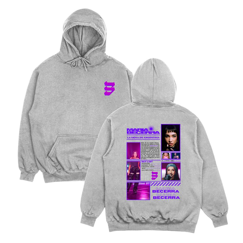 María Becerra LA NENA DE ARGENTINA Album Hoodie Graphic Sweatshirt Unisex Vintage Hip Hop Pullover