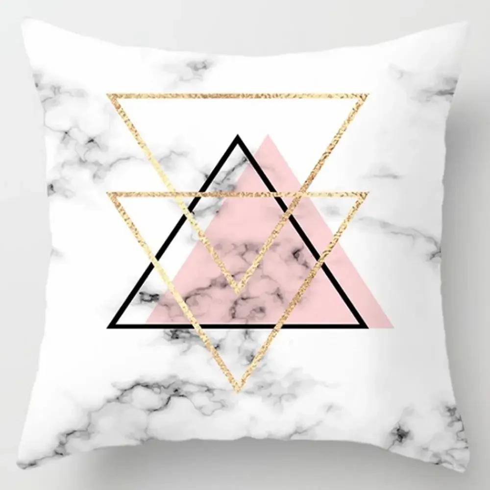 Modern Pink Pillow Case Polyester Peachskin Soft Cushion Cover Car Sofa Bedroom Living Room Fashion Home Decorative Pillowcase