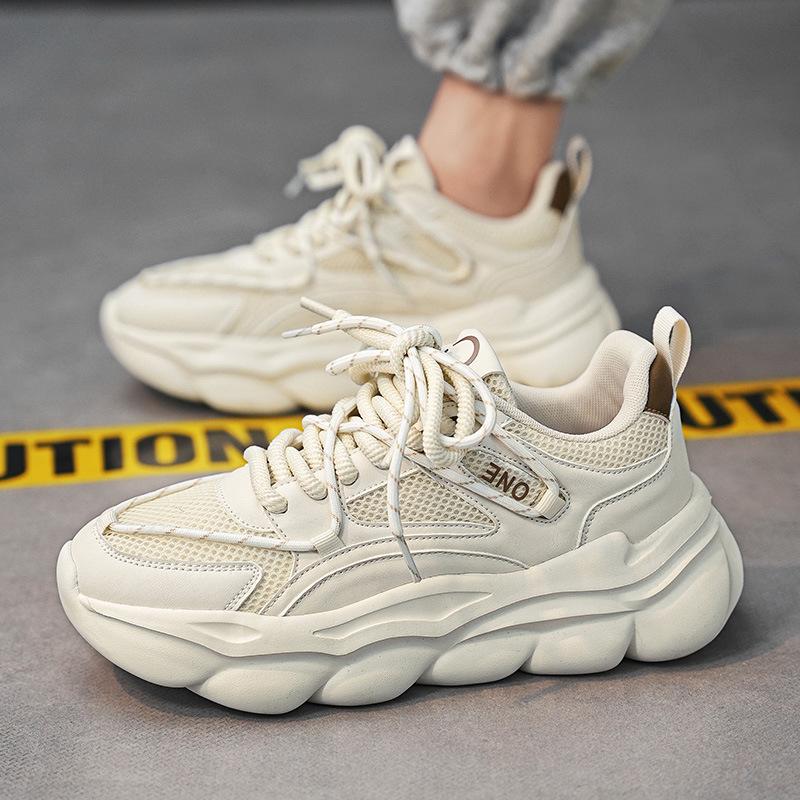 

Dad shoes men s high-end platform sneakers wear-resistant cushioning sneakers summer new mesh breathable running shoes 44