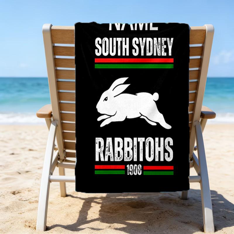 1pc Football23 Beach Towel with Custom Name, Beach/Swimming/Bath/Picnic/Camping Towel, Suitable for Seaside Beaches