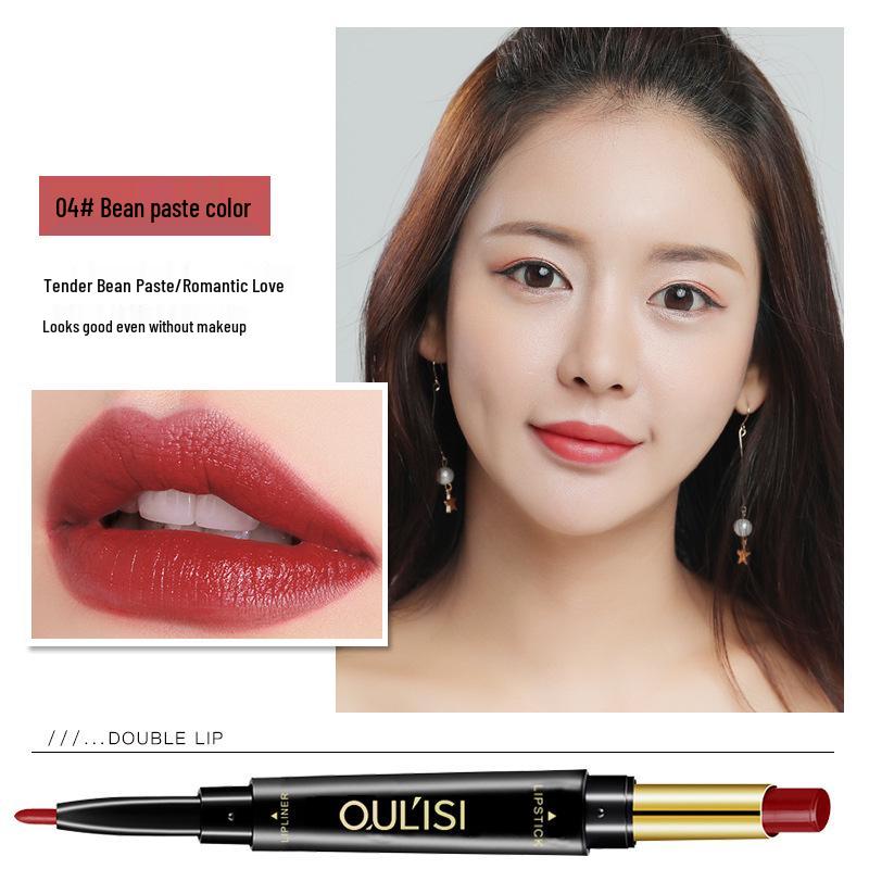 Waterproof Matte Lipstick & Gloss Dual-Ended Lip Liner for Women