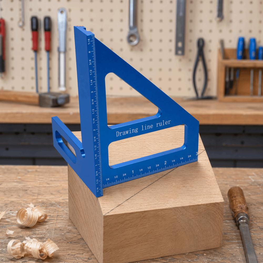 Multi Angle Measuring Triangle Ruler Aluminum Alloy Miter Triangle Ruler  For Woodworking