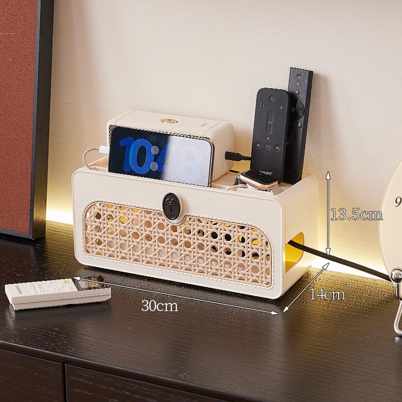 Router Storage Box Space Saving Wireless Wifi Tv Set Top Case Cable Socket Plastic Container Desktop Organization Home Accessory