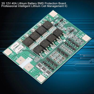 3S 12V 40A deska PCB s lithiovou baterií s balančním nabíjením