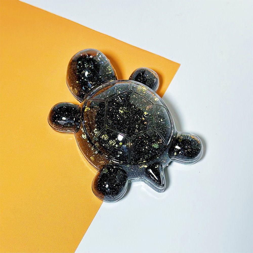 Cute Candy Color Turtle Dolls Flash Flowing Sand Turtle Small Ornament Cartoon Turtle Toy Car Keys