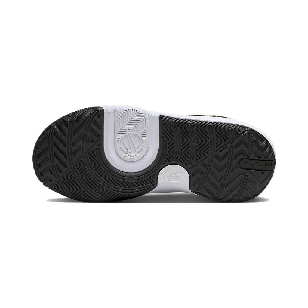 Nike Team Hustle D11 PS Black Metallic Gold Kids Sneakers White DV8994-004