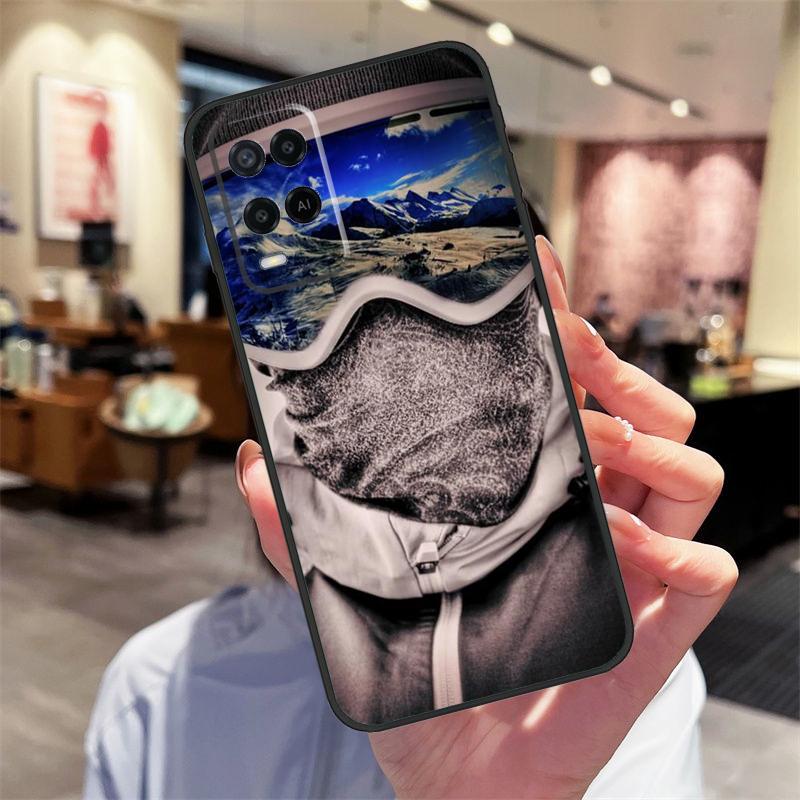 Cool Sports Snowboarding Case For Oppo A40 A60 A80 A18 A38 A58 A78 A98 A16 A76 A96 A15 A17 A77 A74 A94 A54 A57S Cover