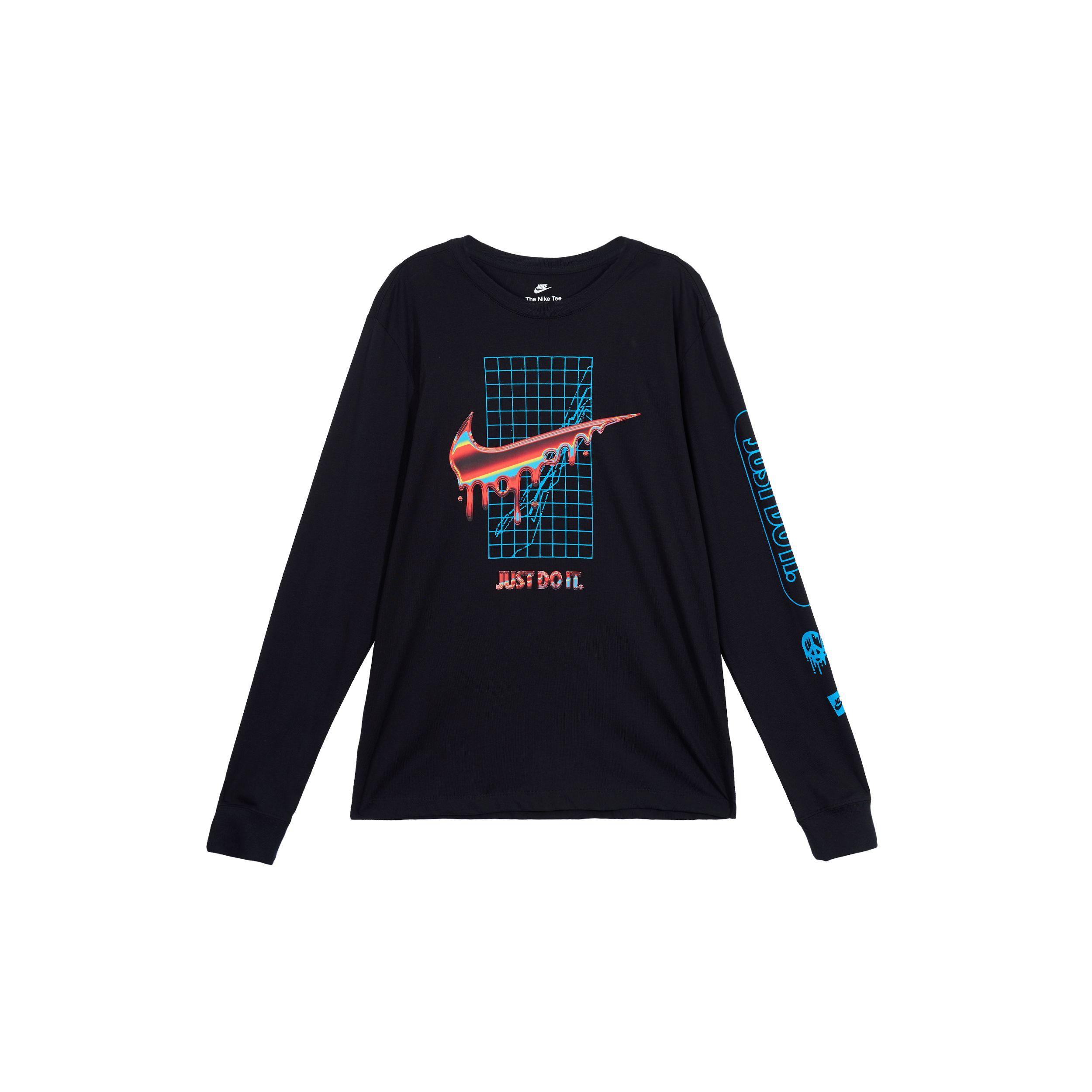 

Мужская футболка с длинным рукавом с логотипом Nike Alphabet, черные DR8075-010 XL