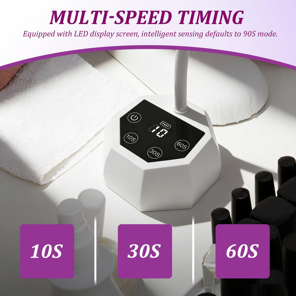 LED Auto Sensor Nail Lamp Gooseneck Gel Nail Desktop Light Adjustable Nail Dryer Gel Lamp Fast Flash Curing Polish Home Manicure