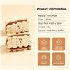 Ins Style Biscuit Shaped Plush Pencil Case Large Capacity Student Bag