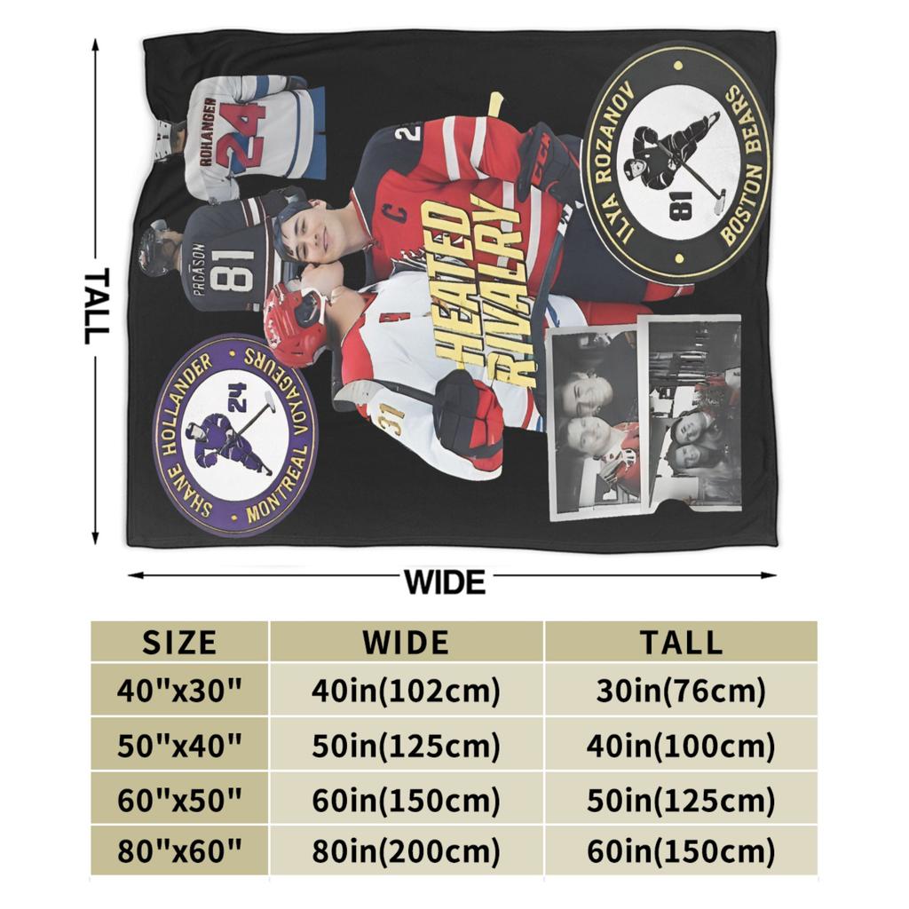 Warm Cozy Blanket Travel Office Ilya Shane Hockey Romance Heated Rivalry Throw Blanket Print Bedspread For Home Decor