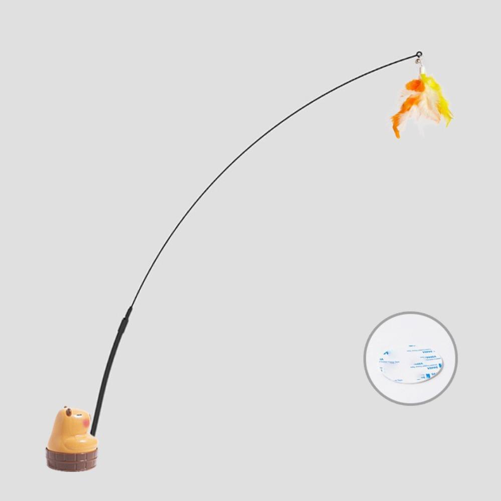 

Товары для домашних кошек Игрушки для кошек Капибара Эпоксидный присосок Забавный дизайн Интерактивная игрушка для кошек-птиц с колокольчиком Длинная палочка-дразнилка