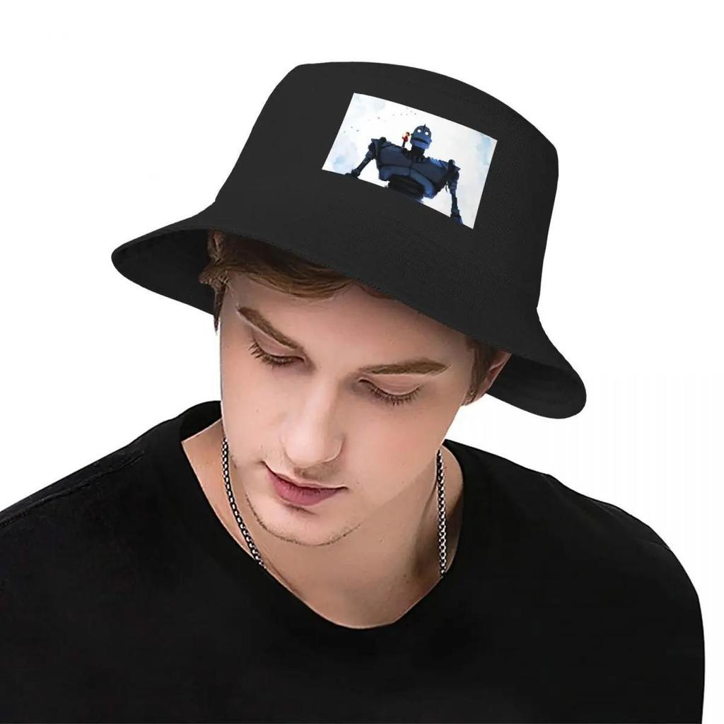 Big Robot Bucket Hat Visor hiking hat Beach Bag Caps For WomenMen's
