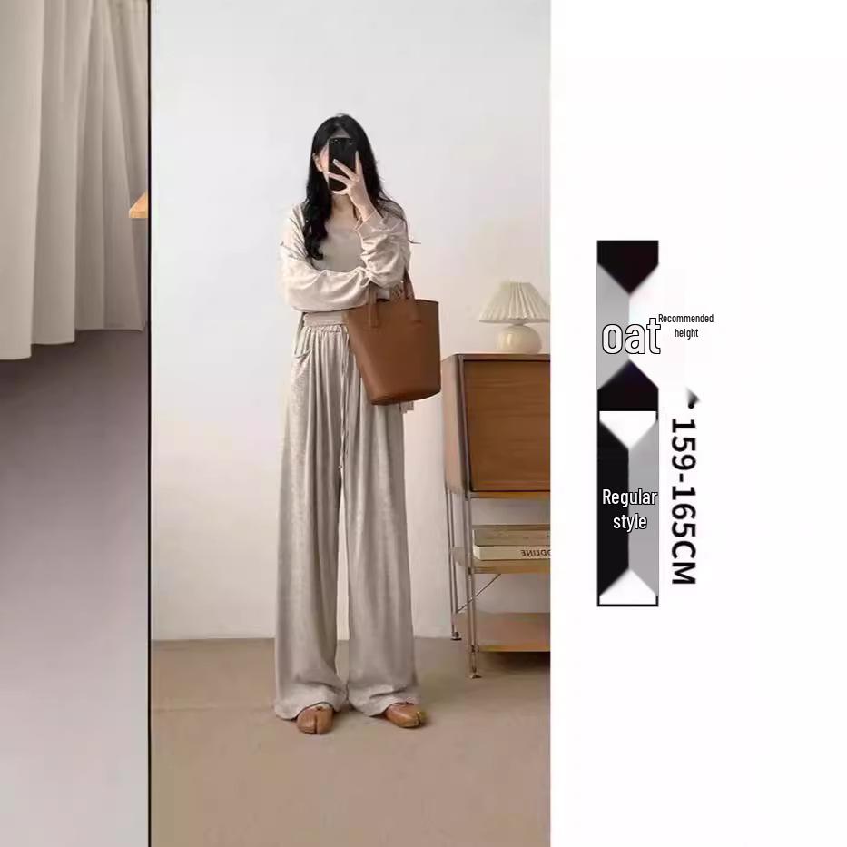 Women's Soft Winter Wide-Leg Pants - Loose, Thick, and Cozy for Autumn/Winter 2024