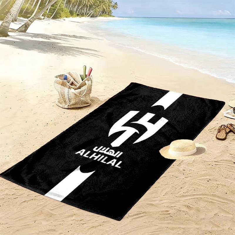 Al-Hilal Saudi Football Club Print Beach Towel, Large Soft Quick Dry Towel for Beach Camping Swimming