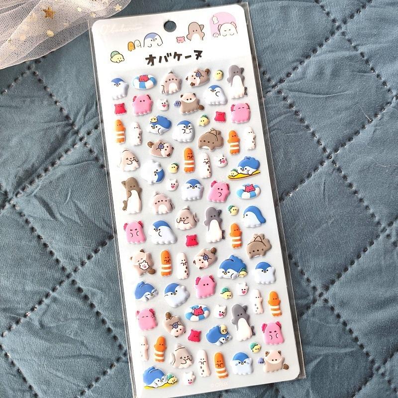 1Pcs Cute Adorable Animal Eva Bubble Stickers Diy Laptop Scrapbook Phone Case Diary Decoration Decals Gifts