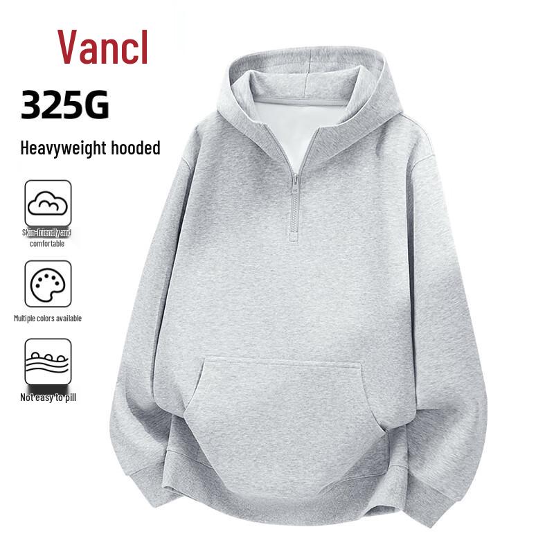 VANCL Men's Heavyweight Half-zip Hooded Sweatshirt