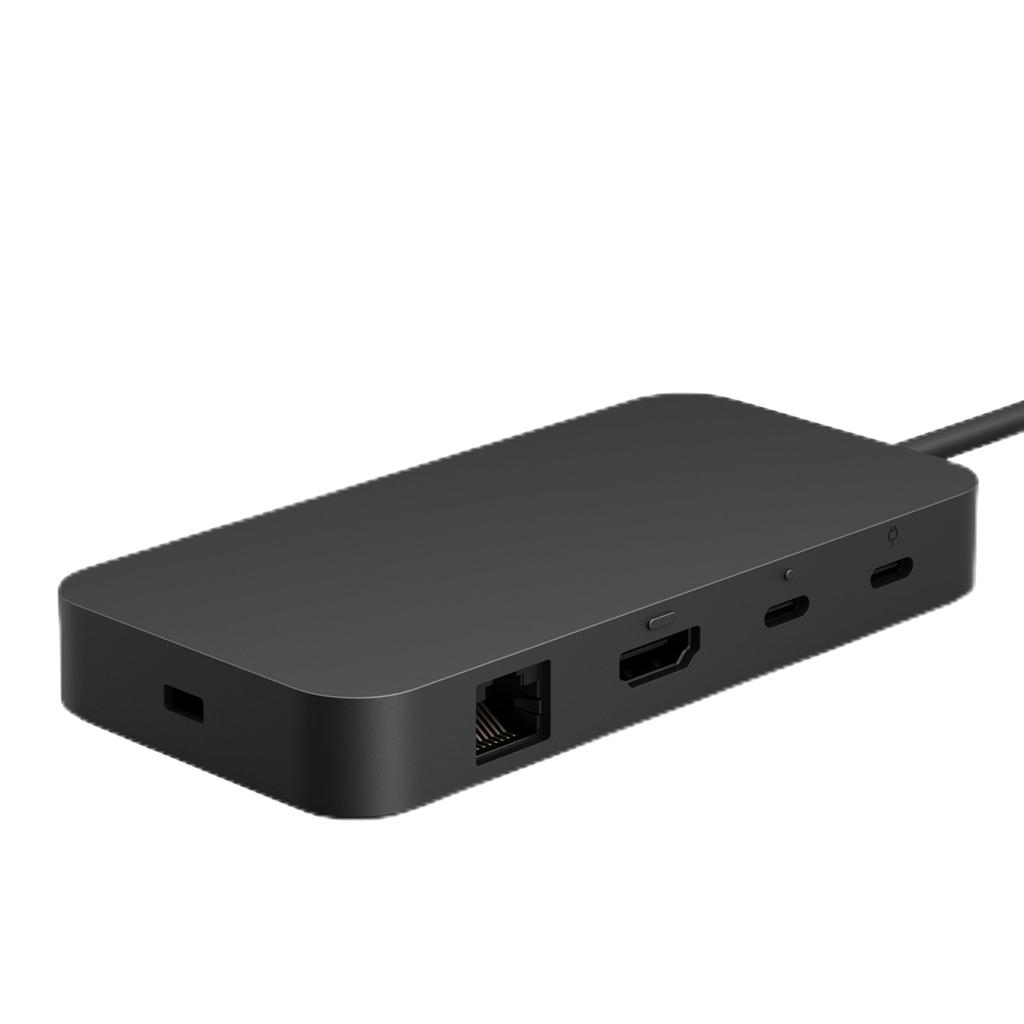 Microsoft Surface USB4 Dock Gigabit til Strøm Svart – Ethernet, USB-C 2xUSB-C/1xUSB-A/HDMI (65W Levering) –