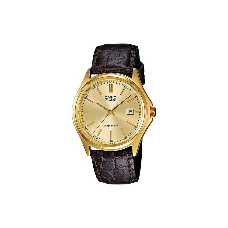 Casio Standard Enticer Series Simple Business Quartz Movement Genuine Leather Strap Watch Men watches Gold MTP-1183Q-9A Random Watch Box