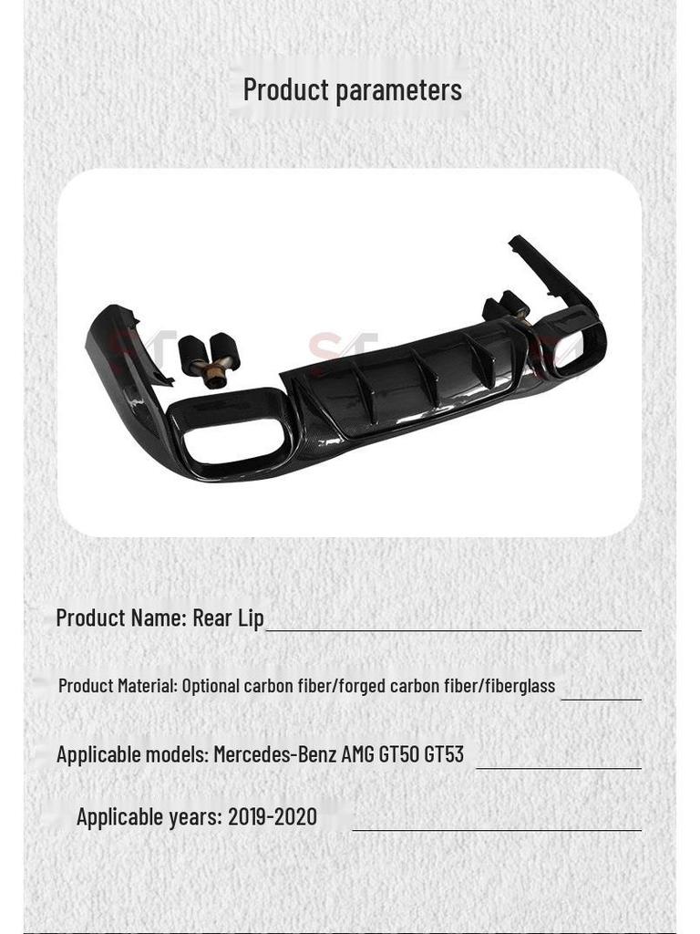 Mercedes GT50/GT53 AMG Carbon Fiber Rear Diffuser Kit