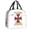 Templar Knight Jerusalem Cross Seal Medieval Warrior Symbol Thermal Insulated Lunch Bag Women Resuable Lunch Tote Food Box