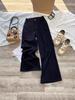 Women's Black High Waist Slimming Wide-Leg Jeans - Autumn 2025