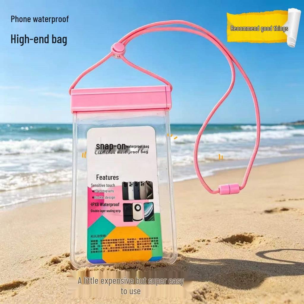 High-End Waterproof TPU Phone Pouch for Swimming, Rafting & Beach - Touchscreen Compatible