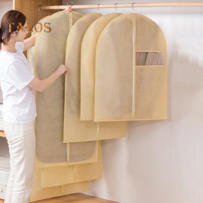 Borsa porta abiti antipolvere con finestra trasparente, chiusura a cerniera, organizer per armadio, borsa per appendere cappotti, abiti
