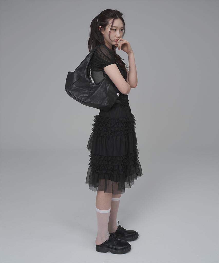 Kimimi Pocket Medium Shoulder Bag Black