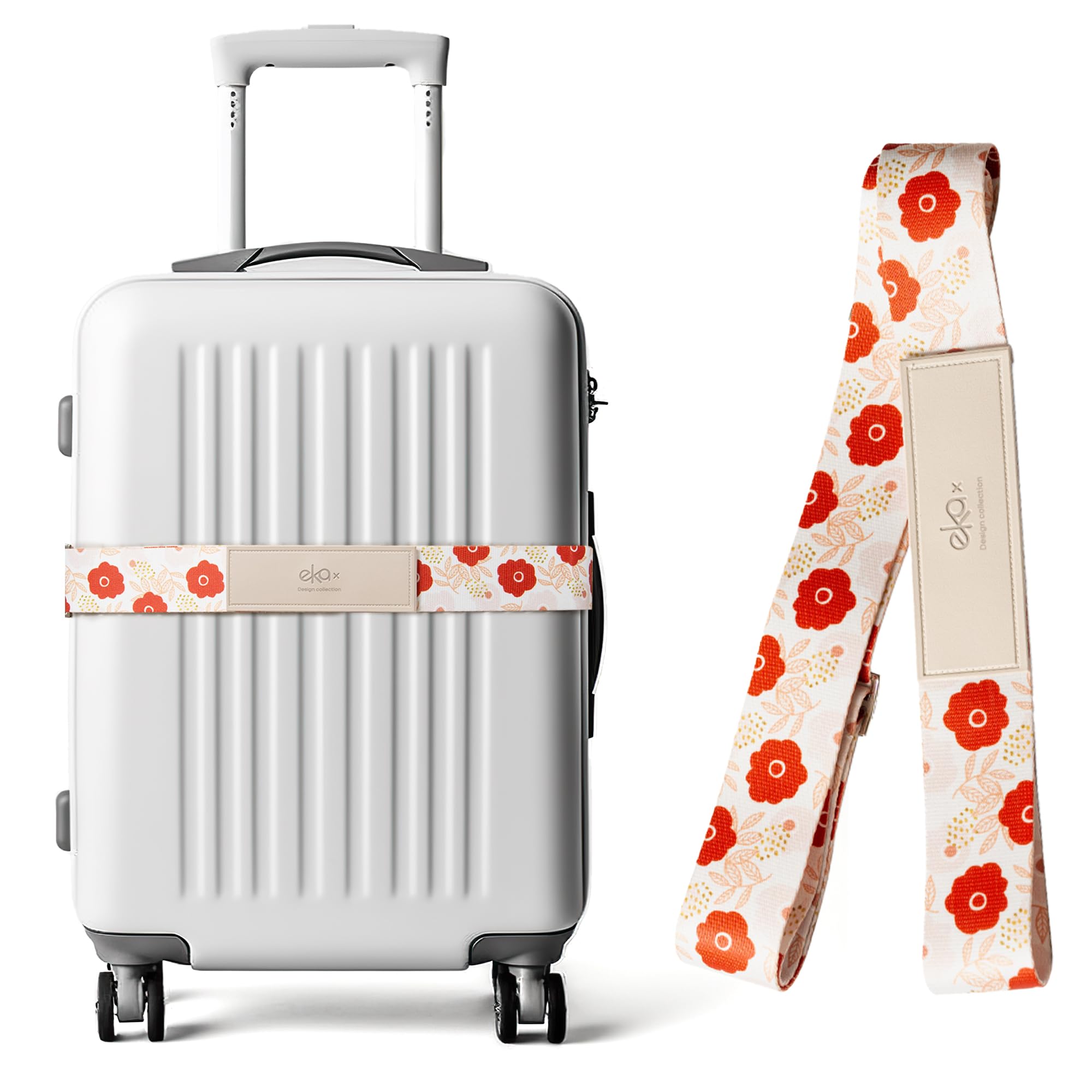 

ekax Suitcase Belt, Luggage Strap, Carry-on Case Band, Secures Carry-on Case, Prevents Slippage and Falling Out, Adjustable, Travel Accessories for In